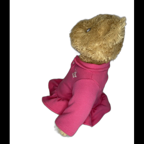 FAO Swartz Tan Teddy Bear Pink Dress Plush 2010 - Picture 3 of 8